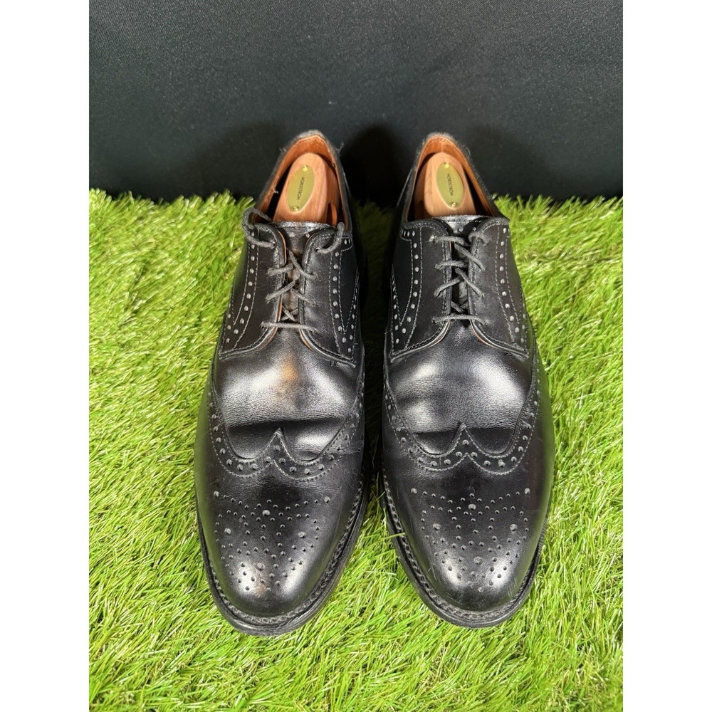 Allen Edmonds Hinsdale Wing Tip Black Oxford Shoes Mens Size 9 EEE Made In USA